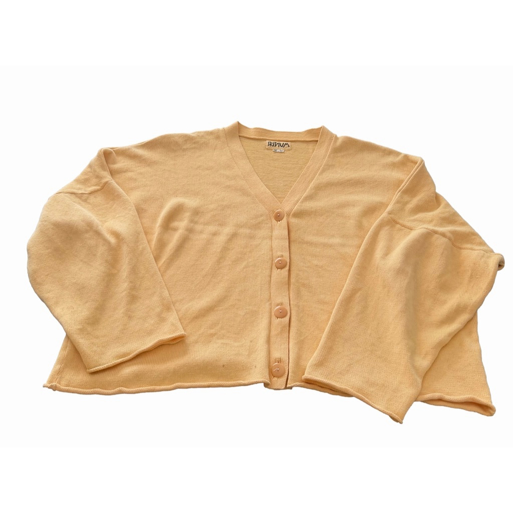 IRIDIUM | Oversized Butter Yellow Knit Cardigan size M/L
